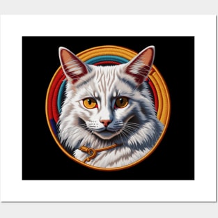 Turkish Angora Embroidered Patch Posters and Art